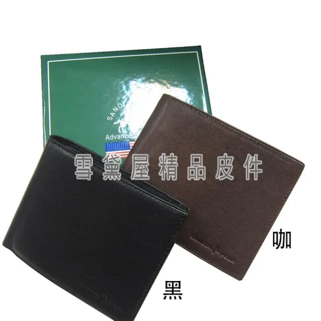 【SNOW.bagshop】情人節禮物 真皮包包  短夾專櫃男仕短夾(100%進口軟牛皮革標準尺寸固定證件夾附品牌禮盒)