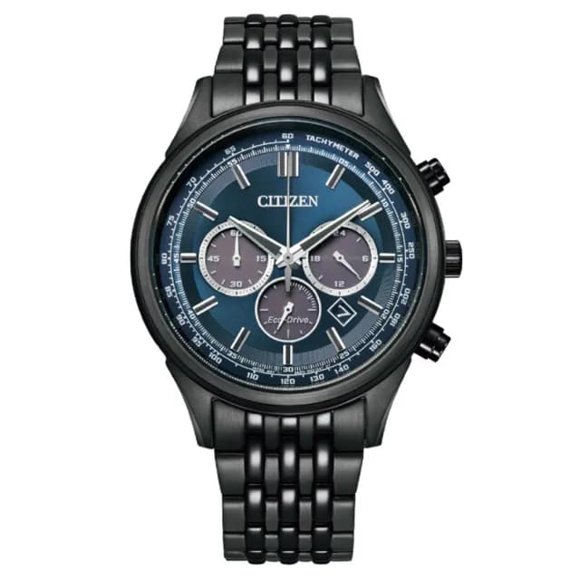 【CITIZEN 星辰】Chronograph系列 三眼計時光動能腕錶 七夕 情人節 送禮 推薦(CA4418-82L)