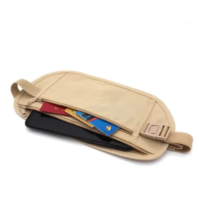 【Dagebeno荷生活】雙11 出國旅行錢包證件隱形包 防偷防盜貼身腰包跑步運動手機鑰匙包(1