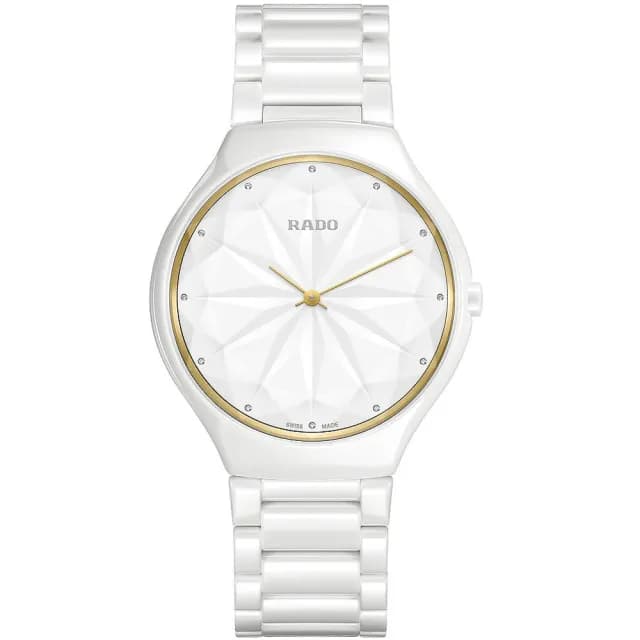 【Rado 雷達表】True Thinline 系列星鑽限量陶瓷腕錶-39mm送禮推薦(R27007702)