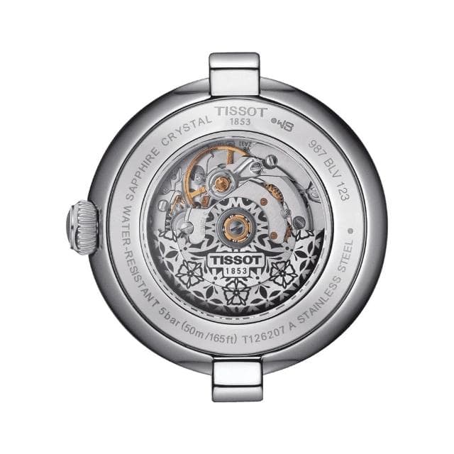 【TISSOT 天梭 官方授權】Bellissima 羅馬機械女錶-29mm 母親節 禮物 送禮(T1262071101300)