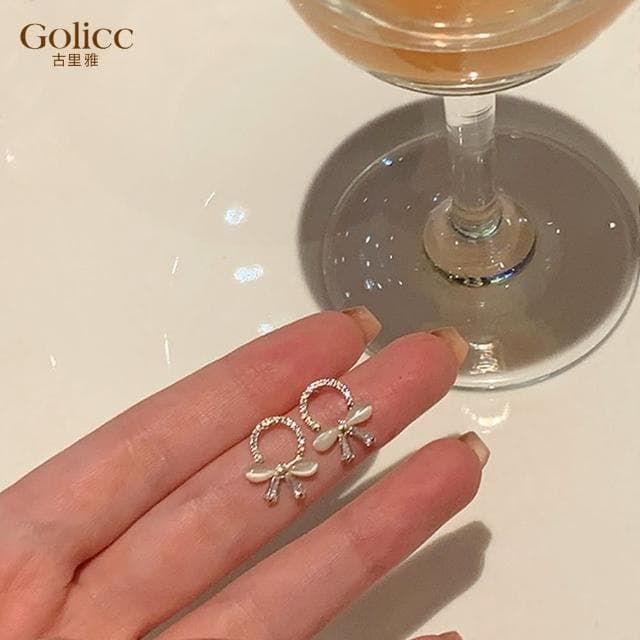 【Golicc】耳環 森系 小巧 貓眼(母親節 生日 情人節 飾品 耳釘 耳飾 耳墜 禮物)