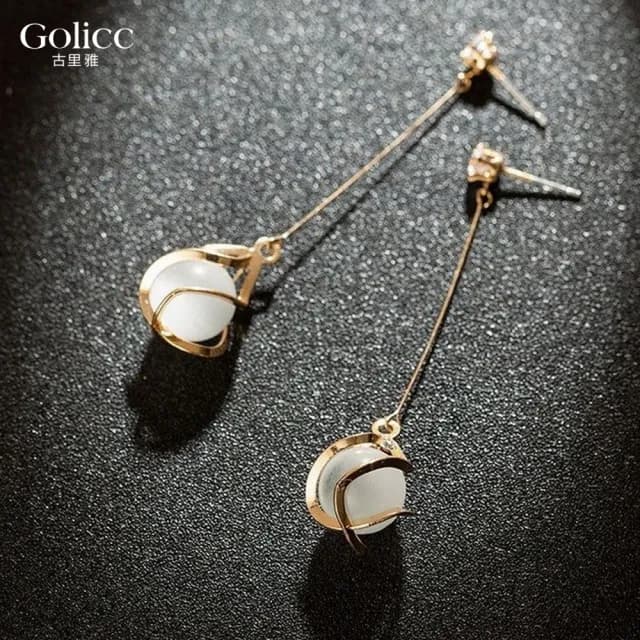 【Golicc】耳環 韓版 鋯石 星星(七夕 情人節 生日 飾品 耳釘 耳飾 耳墜 禮物)