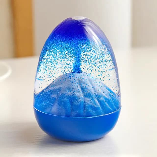 【火山爆發】3D立體沙畫火山液體沙漏(沙畫 減壓舒壓 桌面擺飾 造型擺件 居家裝飾品 兒童 生日 交換禮物)