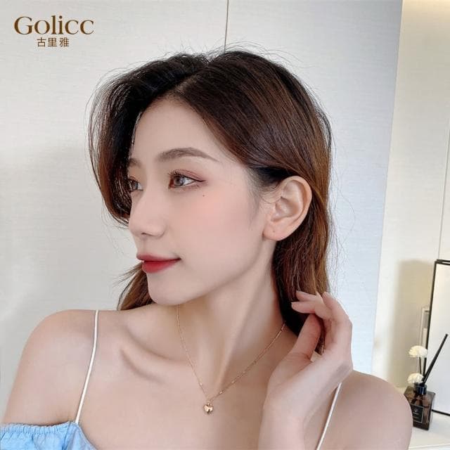 【Golicc】項鍊 韓國 小巧 愛心(母親節 生日 情人節 鎖骨鍊 項鍊 飾品 禮物)