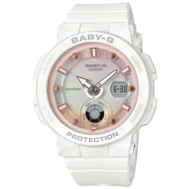 【CASIO 卡西歐】BABY-G 夏日海灘雙顯腕錶 母親節 禮物 推薦(BGA-250-7A2)