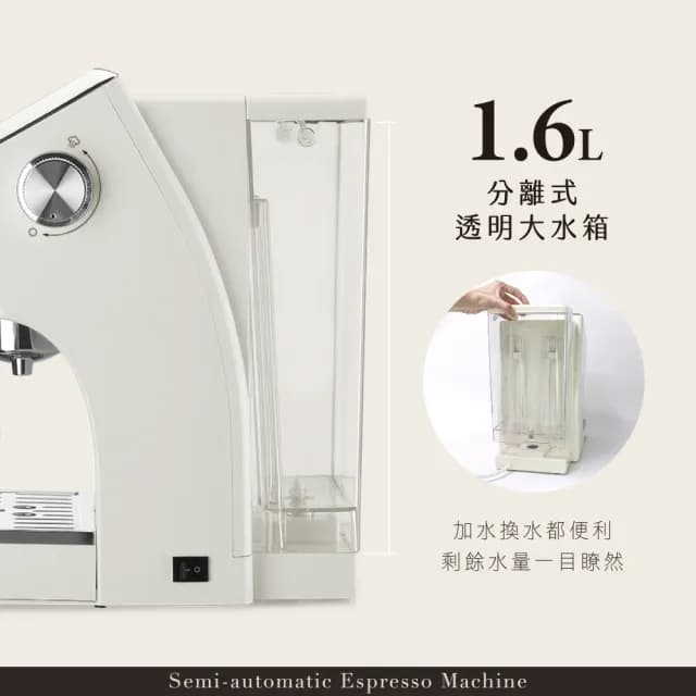 【KINYO】1.6L半自動義式奶泡咖啡機(CMH-7930)