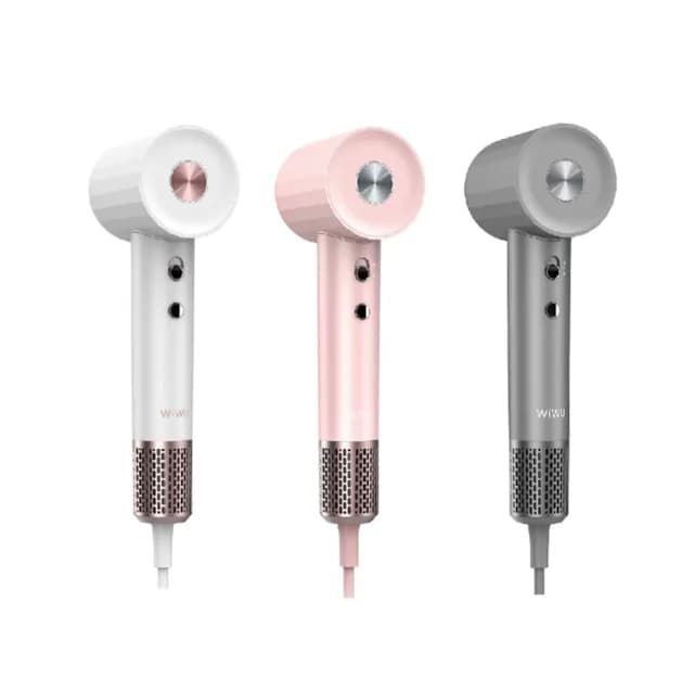 【WiWU】負離子高速吹風機 WI-520(鑽石白/流星灰/櫻花粉)