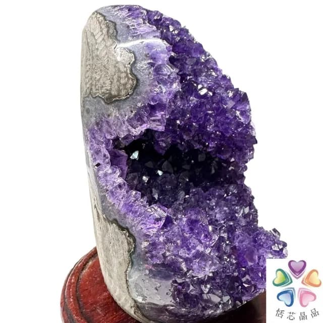 【恬芯晶品】OA14頂級烏拉圭帝王紫水晶開運招財內窩型(消磁淨化風水財運業績財位招貴人紫晶鎮聖誕節禮物)
