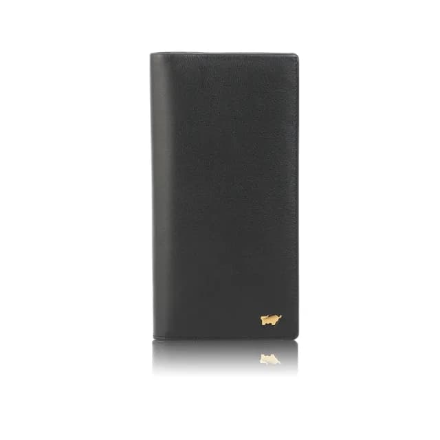 【BRAUN BUFFEL 德國小金牛】台灣總代理 新遊牧族-TW 14卡拉鍊零錢袋長夾-黑色(父親節禮物/BF380-620-BK)