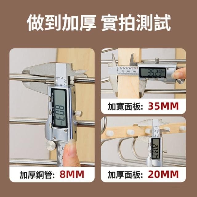 【YOLU】家用實木多層鵝型多功能折疊不銹鋼褲架 衣架 衣櫃褲子收納掛架(母親節禮物)