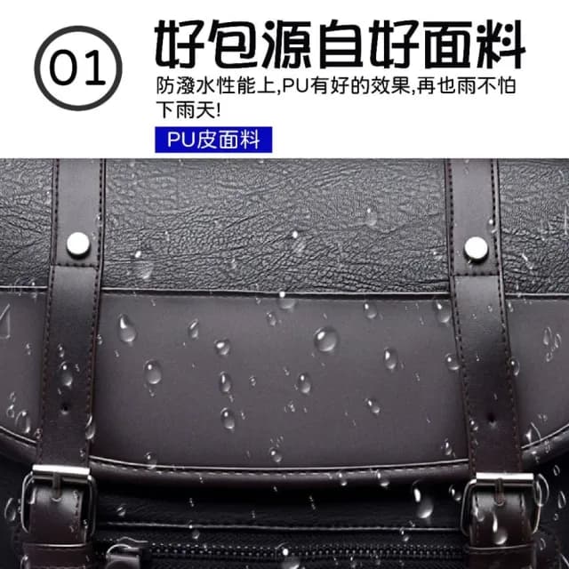 【NOOYA 野谷】情人節禮物 復古男士皮革電腦公事包(電腦後背包 男後背包 筆電後背包 電腦背包 商務後背包)