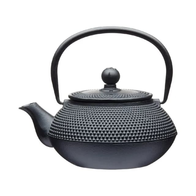 【LaCafetiere】鑄鐵濾茶壺 墨黑點珠0.6L / 泡茶 下午茶 茶具 88父親節禮物