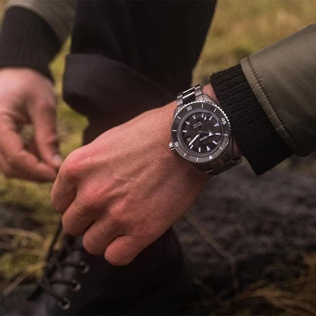 【Rado 雷達表 官方授權】庫克船長 高科技陶瓷300米潛水機械錶-43mm R03推薦 送禮 禮物 推薦(R32144102)