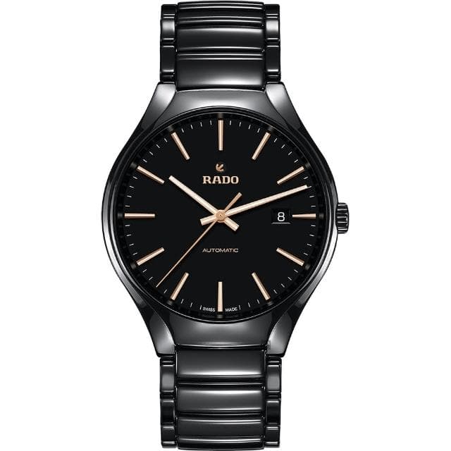 【Rado 雷達表 官方授權】真我系列陶瓷機械錶-黑/40mm R03禮物 送禮 推薦(R27056162)