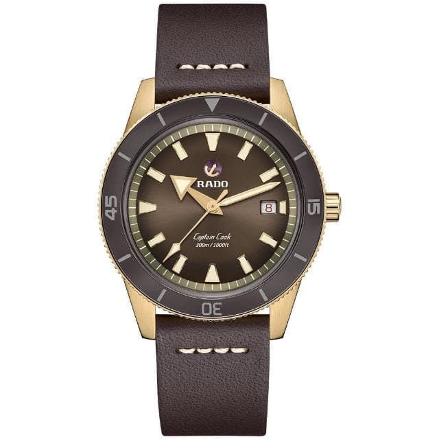 【Rado 雷達表 官方授權】庫克船長青銅自動機械錶-42mm R03推薦 送禮 禮物 推薦(R32504306)