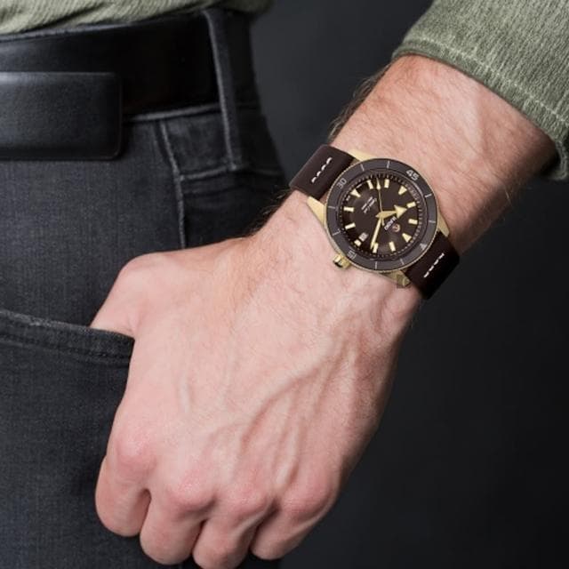 【Rado 雷達表 官方授權】庫克船長青銅自動機械錶-42mm R03推薦 送禮 禮物 推薦(R32504306)