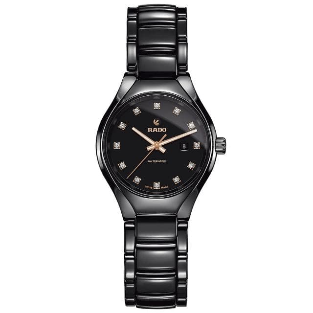 【Rado 雷達表 官方授權】True真系列鑽石自動機械女錶-30mm R03禮物 送禮 推薦(R27242732)