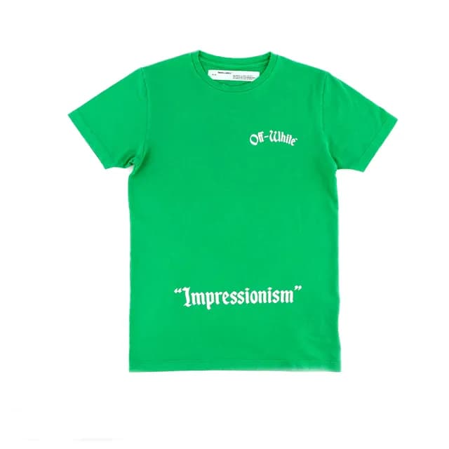 【OFF-WHITE】GOLLEGE SLIM TEE(綠色)