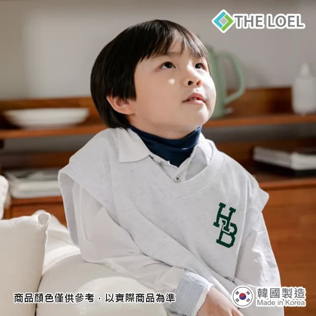 【THE LOEL】開衩假高領兒童棉衣(兒童安全布料)