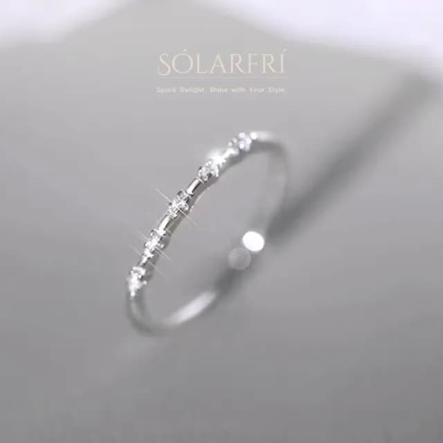 【SOLARFRi】輕奢閃耀戒指｜可調整戒圍大小禮盒包裝(求婚訂婚女友老婆情人節生日禮物)