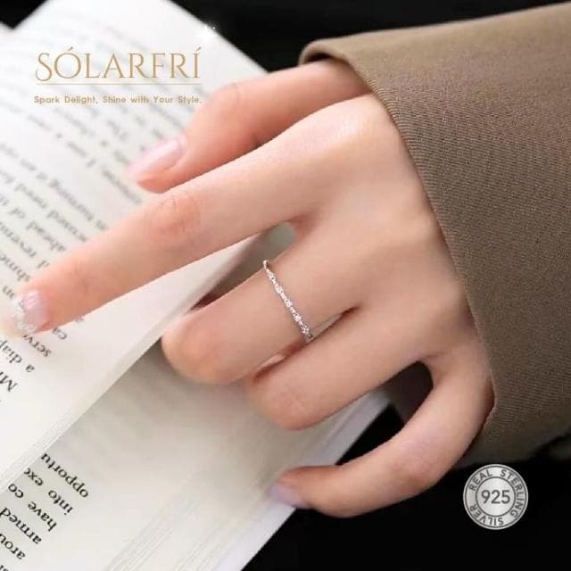 【SOLARFRi】輕奢閃耀戒指｜可調整戒圍大小禮盒包裝(求婚訂婚女友老婆情人節生日禮物)