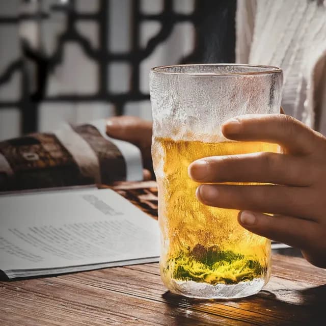 【FUGUANG 富光】買1送1情侶杯 鎏金樹紋玻璃杯（380ml杯）(水晶杯 咖啡杯 啤酒杯 飲料杯 水杯 交換禮物)