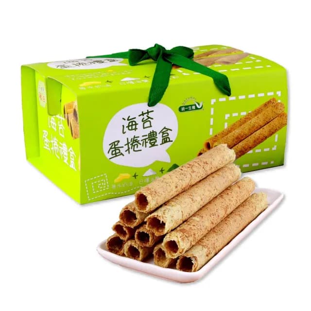 【統一生機】海苔蛋捲禮盒x1盒(36gx8包/盒_中秋/送禮/禮盒)