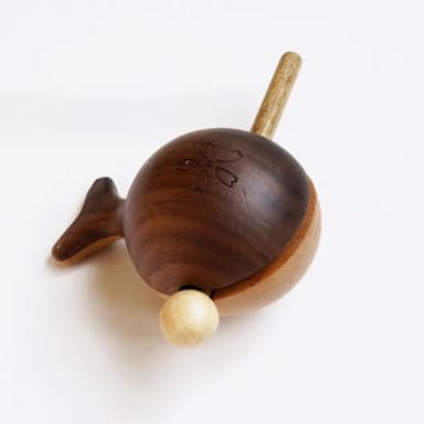 【JEN】胡桃木隨身敲鯨魚木魚打擊樂器工藝品擺飾(2款可選/交換禮物/聖誕禮物/畢業生日禮物)