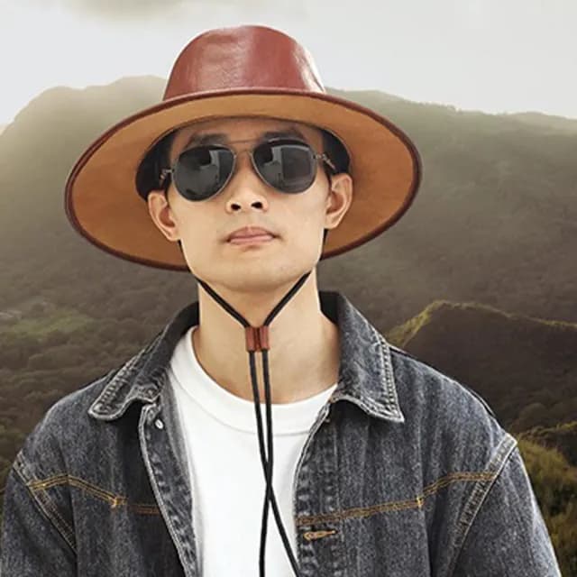 【LEEHER】情人節禮物 男生帽子/牛仔帽/老帽/復古帽/英倫帽/派對裝扮/西部牛仔帽/大沿帽/遮陽帽/男牛仔帽真