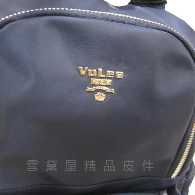 【Volee】情人節禮物 七夕 真皮包包  後背包小型容量輕巧可8吋平板進口專櫃超輕量防水水晶布+100%牛皮革材