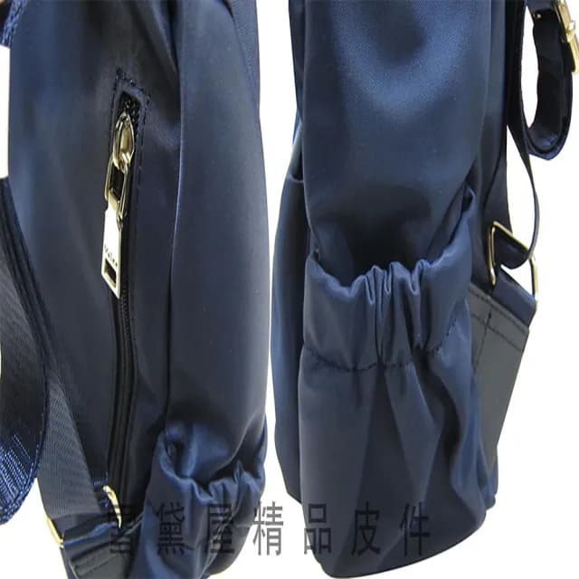 【Volee】情人節禮物 真皮包包  後背包小型容量輕巧可8吋平板進口專櫃超輕量防水水晶布+100%牛皮革材質休閒