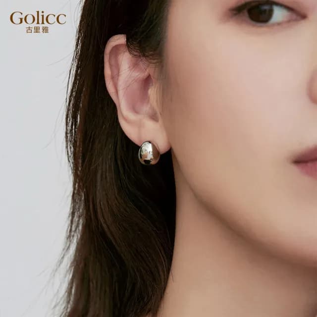 【Golicc】耳環 韓版 時尚 小荳荳(雙11 聖誕節 生日 飾品 耳釘 耳飾 耳墜 禮物)