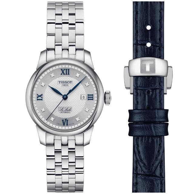 【TISSOT 天梭 官方授權】Le Locle 20周年鑽石機械女錶 贈原廠皮帶 母親節 禮物 送禮(T0062071103601)