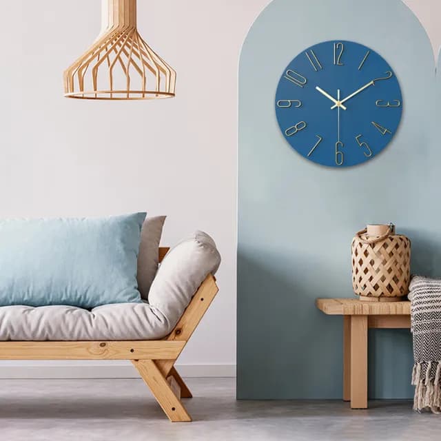 【SUNORO】北歐風簡約靜音指針時鐘 客廳創意裝飾掛鐘 壁掛圓形時鐘(提升家居格調/交換禮物)