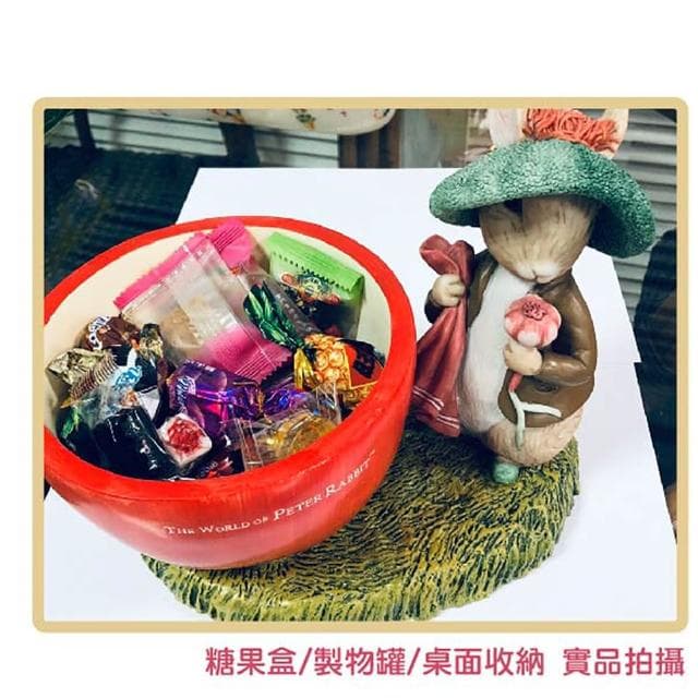 【英國比得兔Petter Rabbit】班傑明蘋果置物罐(擺飾 鑰匙零錢 糖果盤 入厝禮品 收納盒 poly)