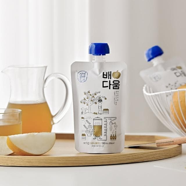 【韓味不二】韓國原裝 100%水梨汁100ml*10入禮盒X1盒(送禮推薦/節日禮盒/春節禮盒)