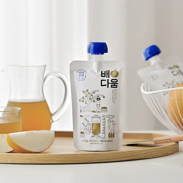 【韓味不二】韓國原裝 100%水梨汁100ml*10入禮盒X1盒(送禮推薦/節日禮盒/春節禮盒/節慶送禮/中秋送禮)