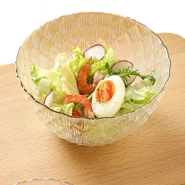 【樂邁家居】高顏值典雅水晶玻璃碗 質感餐具(宮廷風格/輕奢描金/水晶玻璃)