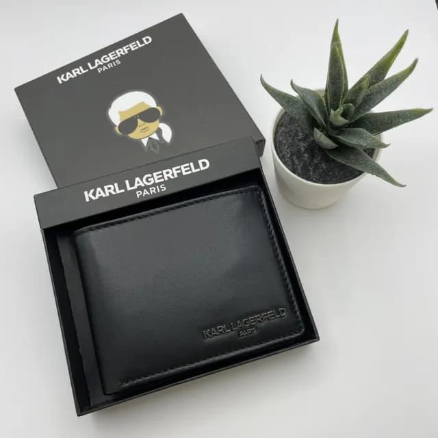 【KARL LAGERFELD 卡爾】卡爾 皮夾 錢包 卡夾 短夾 含原廠盒 送禮推薦 平輸品(皮夾送禮 送禮推薦)