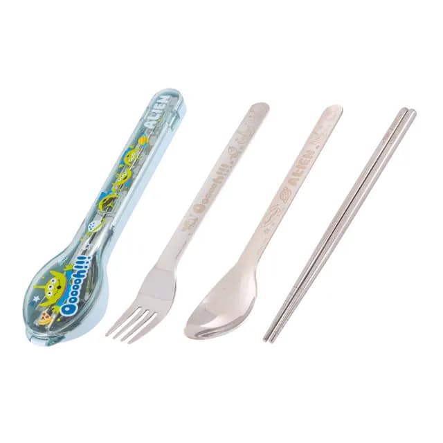 【HOUSUXI 舒希 官方直營】迪士尼玩具總動員系列-三眼怪-316不鏽鋼餐具三件組-A1