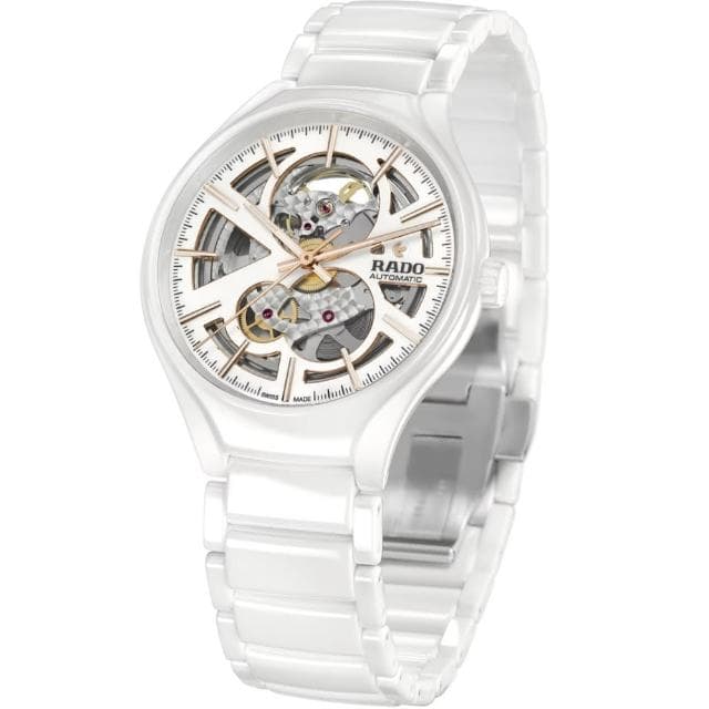 【Rado 雷達表】True 真系列開芯鏤空機械腕錶 R02送禮推薦(R27106922)
