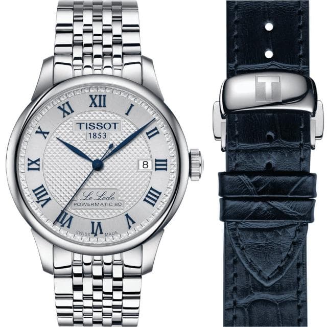 【TISSOT 天梭】官方授權 Le Locle 80小時動力儲存 20周年機械錶 贈原廠皮帶 禮物(T0064071103303)