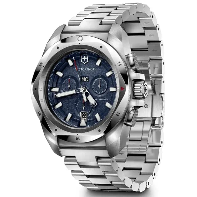 【VICTORINOX 瑞士維氏】I.N.O.X. Chrono 幾何設計 經典計時腕錶 七夕 情人節 送禮 推薦(VISA-241985)