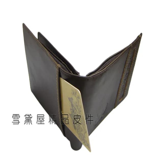 【SNOW.bagshop】情人節禮物 真皮包包  短夾專櫃男仕短型皮夾100%進口牛皮革材質標準尺寸固定型證件夾