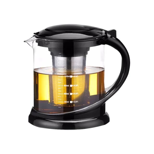 【SUNLY】耐高溫過濾沖茶壺 加厚玻璃泡茶壺 便攜泡茶組 茶具 泡茶器  茶水分離 1000ML