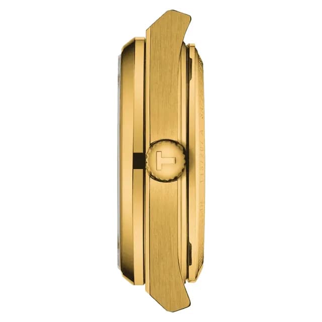 【TISSOT 天梭】PRX系列 70年代復刻機械錶-金/35mm 禮物 送禮 推薦(T1372073302100)