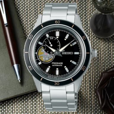 【SEIKO 精工】Presage Style60’s 復古風 開芯機械腕錶 母親節 禮物 推薦(SSA425J1/4R39-00Z0D)