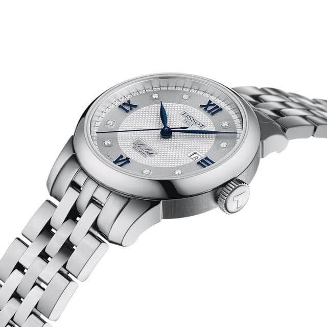 【TISSOT 天梭 官方授權】力洛克 48小時動力儲存真鑽羅馬數字機械套錶-29mm 情人節 禮物(T0062071103601)
