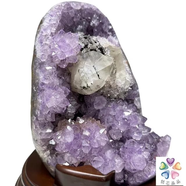 【恬芯晶品】PD8烏拉圭方解石水晶開運外來財(紫水晶消磁淨化財運財位招財招貴人紫晶鎮新年禮物新春)